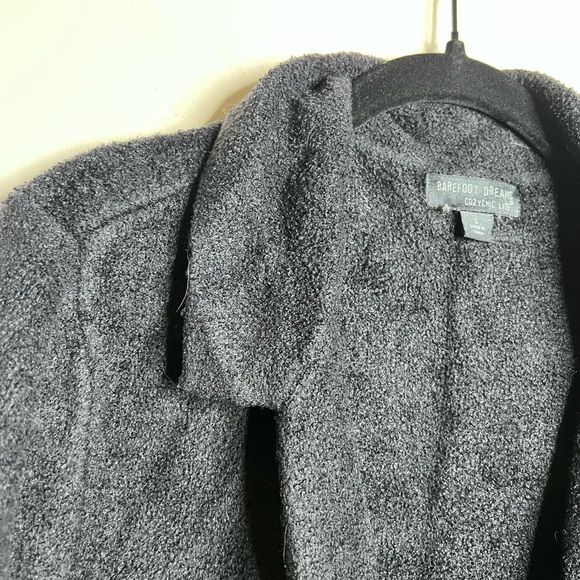 Barefoot Dreams CozyChic Notch Collar Black Cardigan blazer heavy Large - Picture 5 of 7